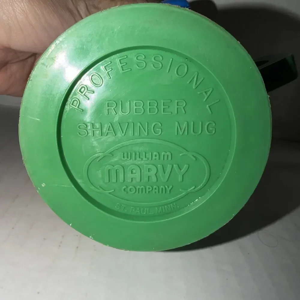 Vintage Marvy Professional Green Rubber Shaving Mug